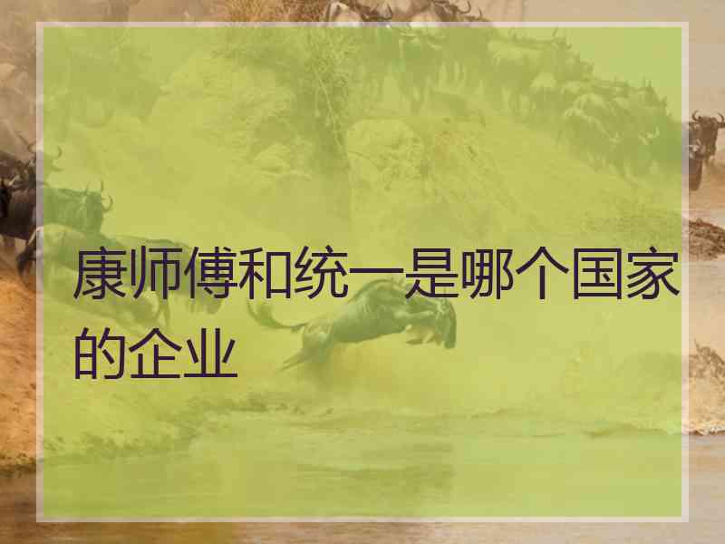 康师傅和统一是哪个国家的企业