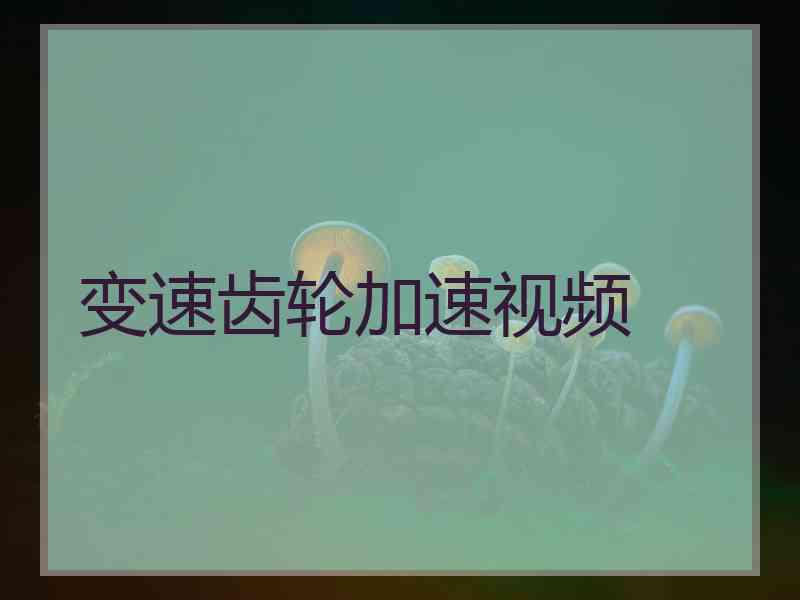 变速齿轮加速视频