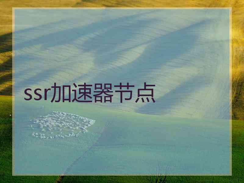 ssr加速器节点