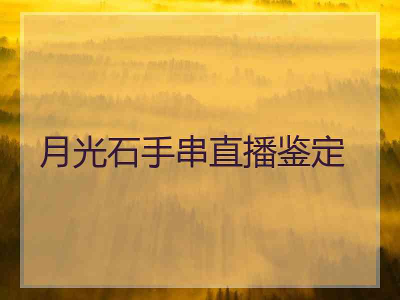 月光石手串直播鉴定