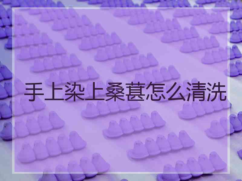 手上染上桑葚怎么清洗