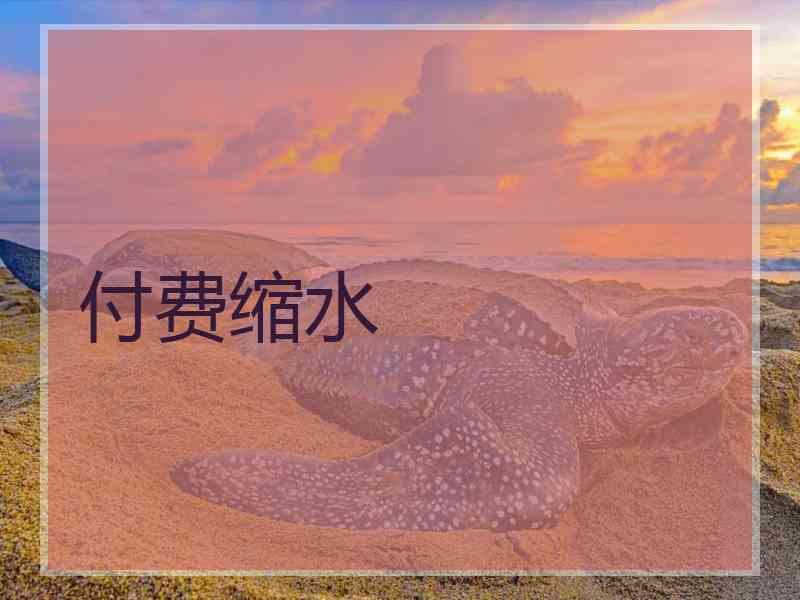 付费缩水