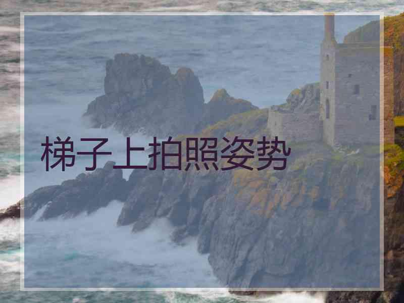 梯子上拍照姿势
