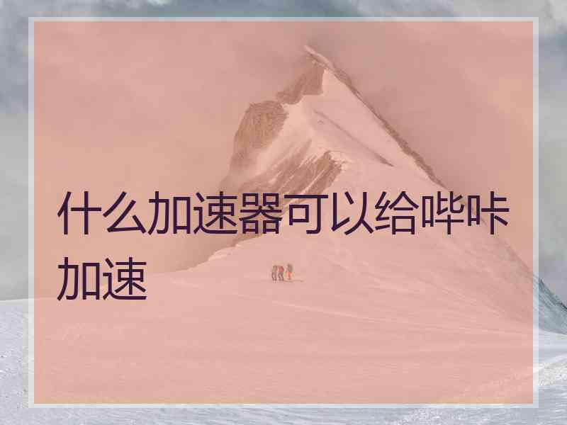 什么加速器可以给哔咔加速