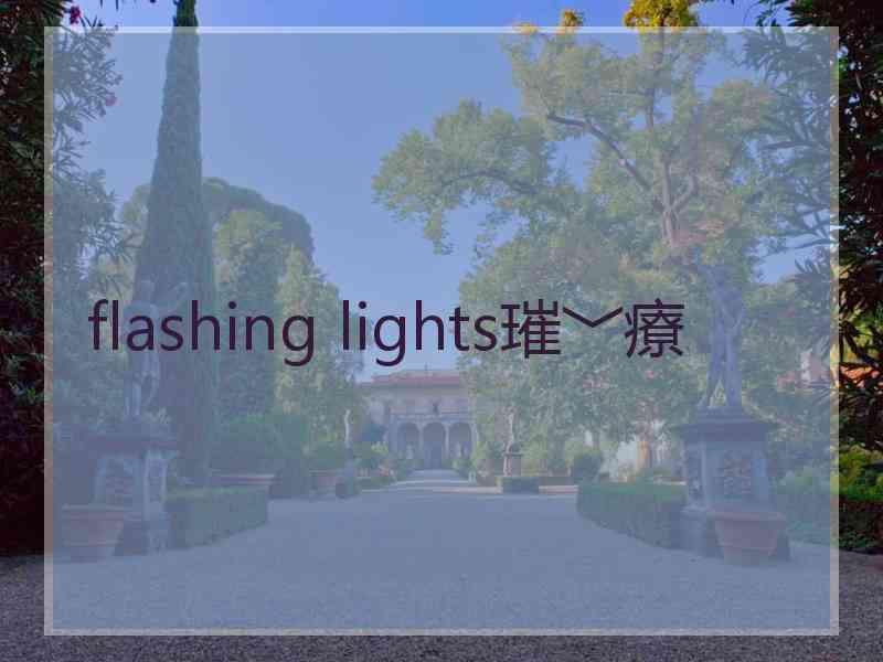 flashing lights璀﹀療