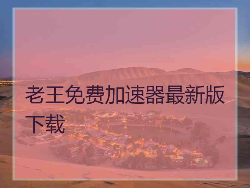 老王免费加速器最新版下载