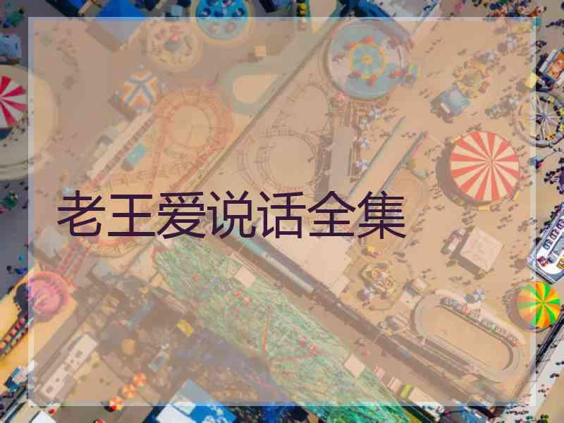 老王爱说话全集