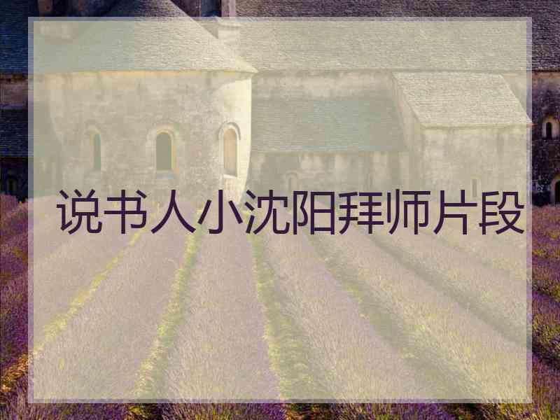 说书人小沈阳拜师片段
