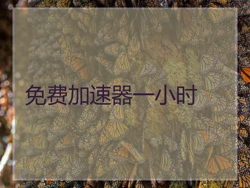 免费加速器一小时