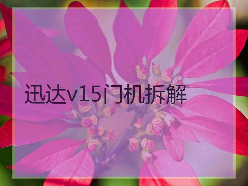 迅达v15门机拆解