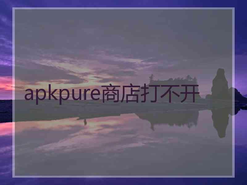 apkpure商店打不开