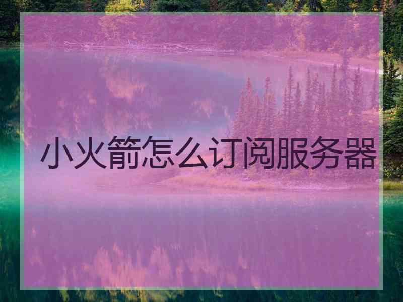 小火箭怎么订阅服务器
