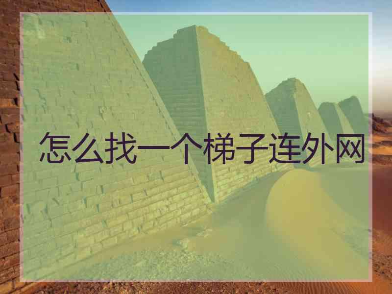 怎么找一个梯子连外网