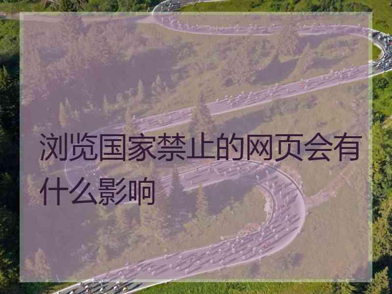 浏览国家禁止的网页会有什么影响