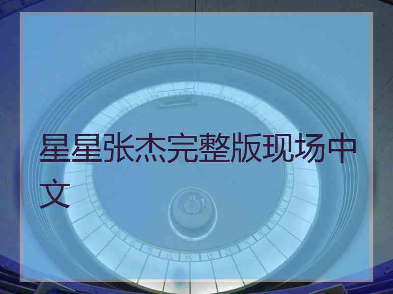 星星张杰完整版现场中文