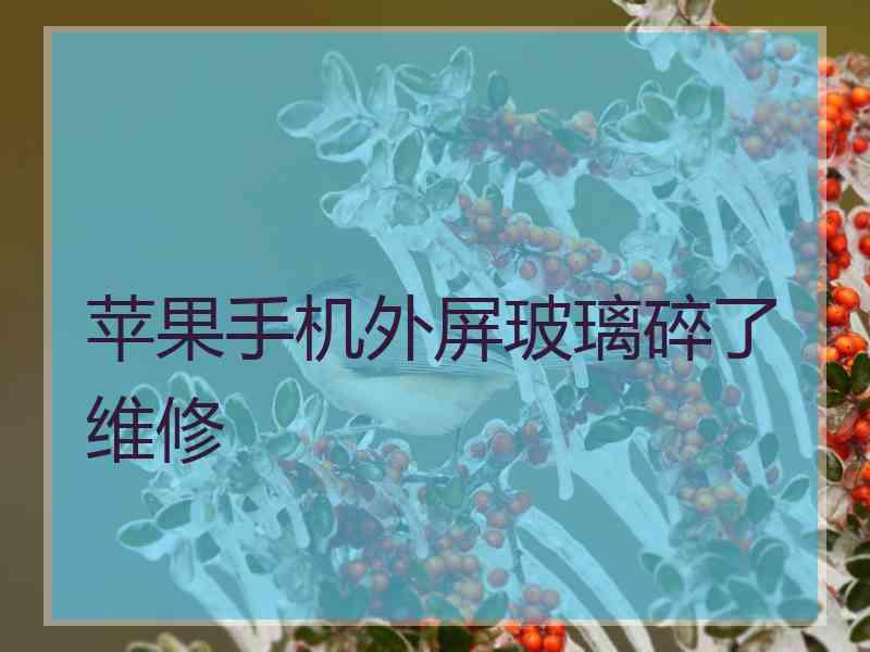 苹果手机外屏玻璃碎了维修