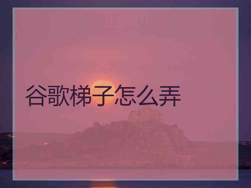 谷歌梯子怎么弄