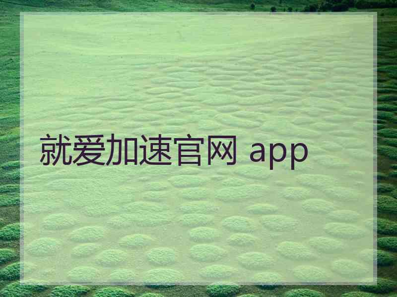 就爱加速官网 app
