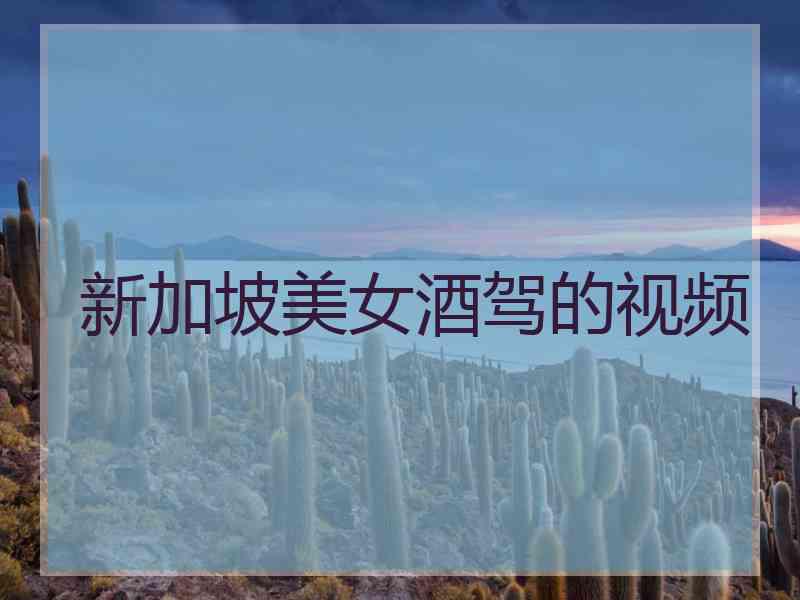 新加坡美女酒驾的视频