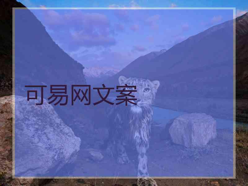 可易网文案