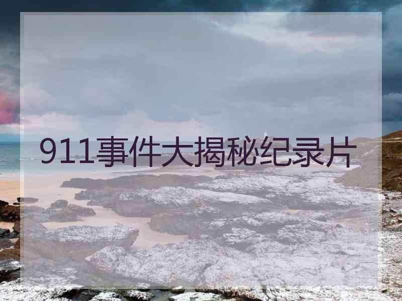 911事件大揭秘纪录片