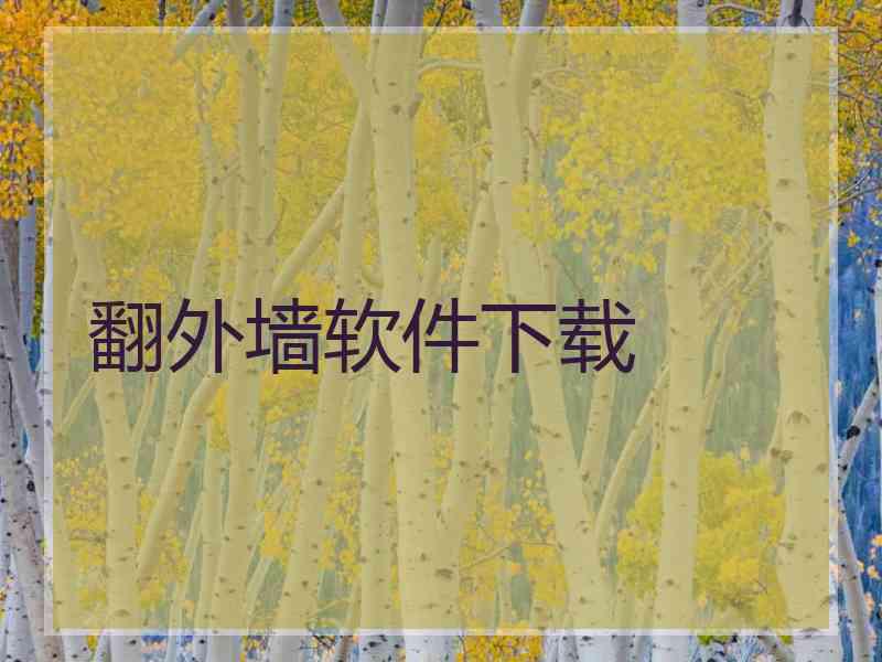 翻外墙软件下载