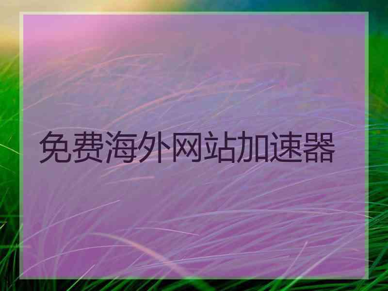 免费海外网站加速器