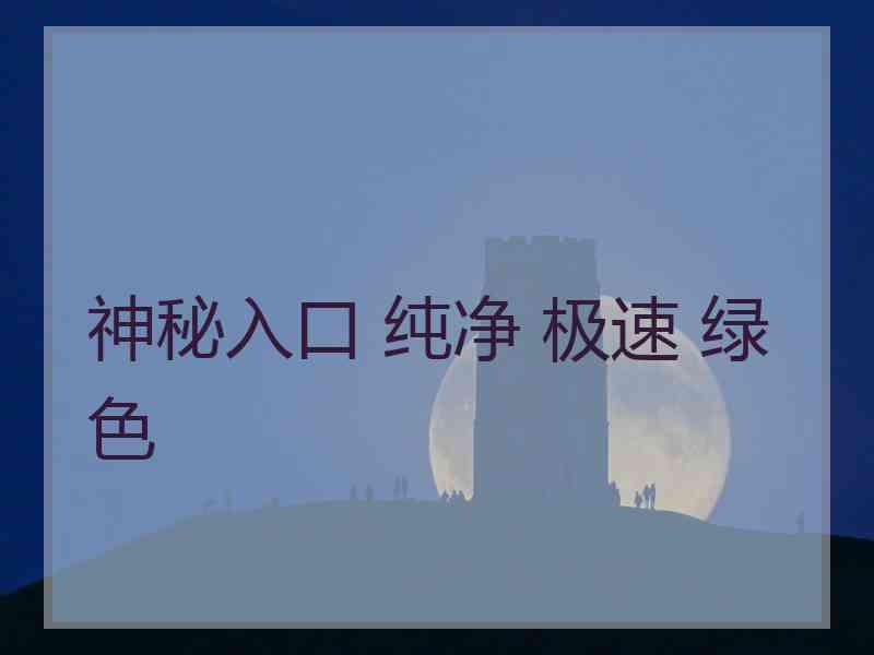 神秘入口 纯净 极速 绿色