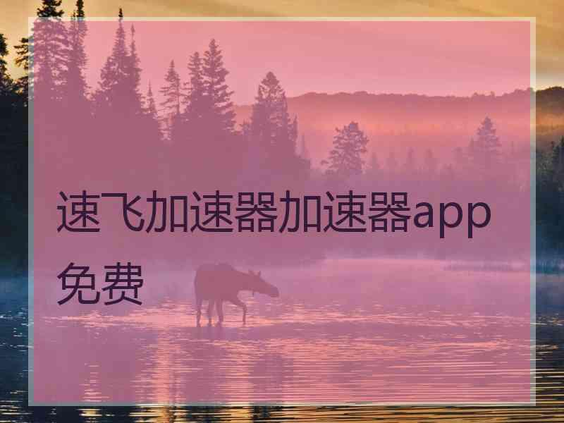 速飞加速器加速器app免费