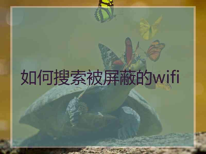 如何搜索被屏蔽的wifi