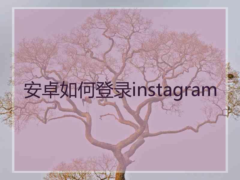安卓如何登录instagram