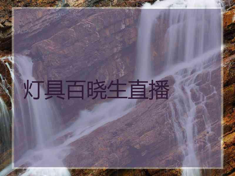 灯具百晓生直播