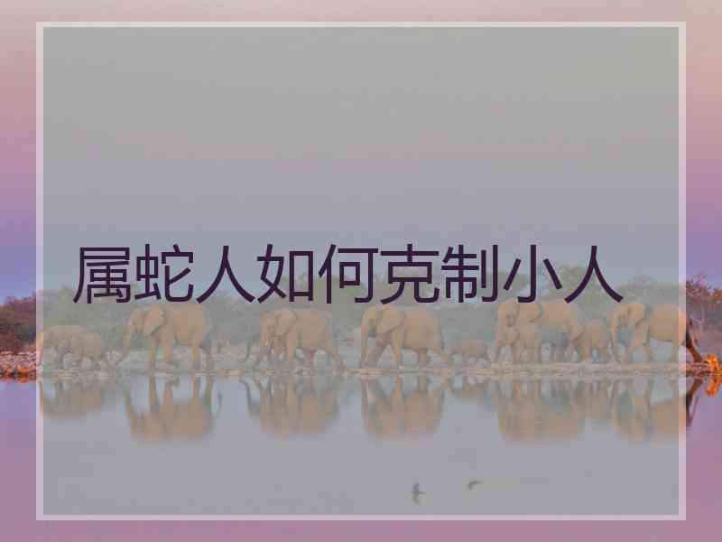属蛇人如何克制小人