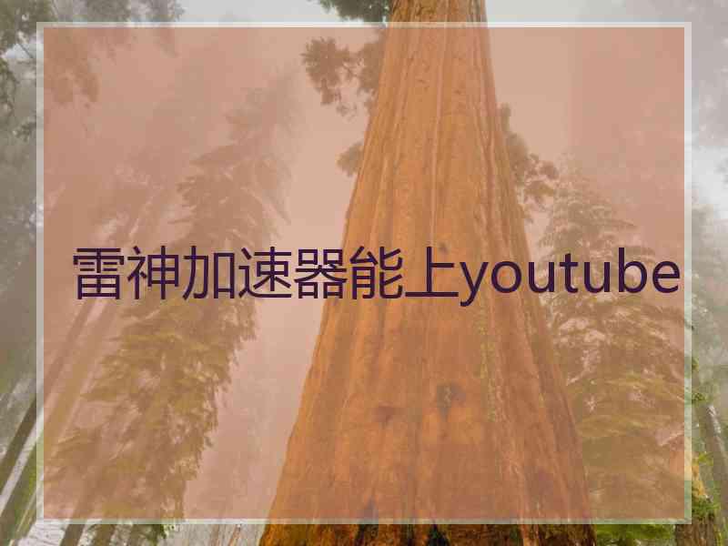 雷神加速器能上youtube