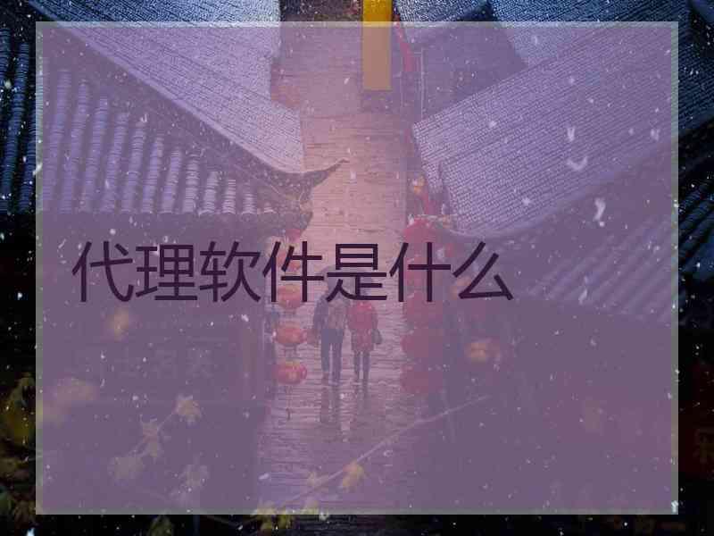 代理软件是什么