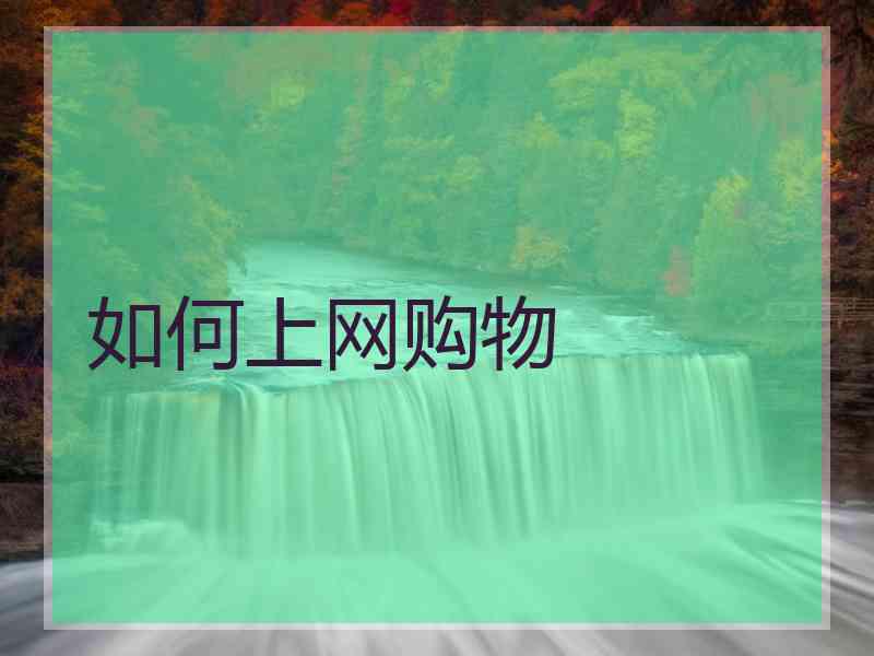 如何上网购物