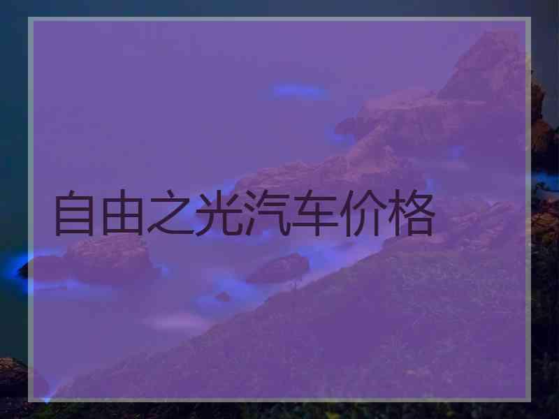 自由之光汽车价格