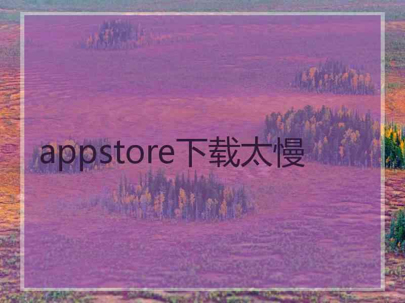 appstore下载太慢