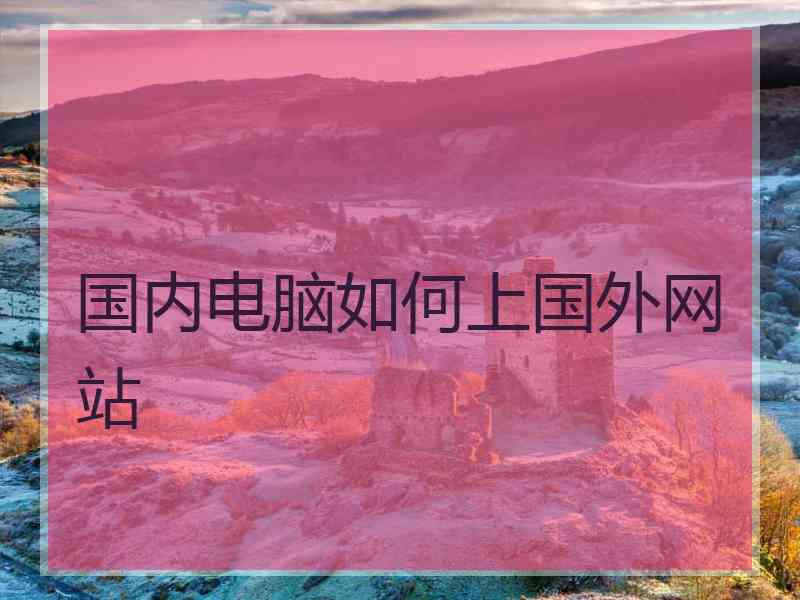 国内电脑如何上国外网站
