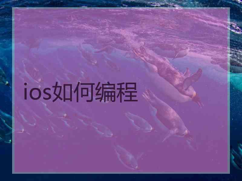 ios如何编程