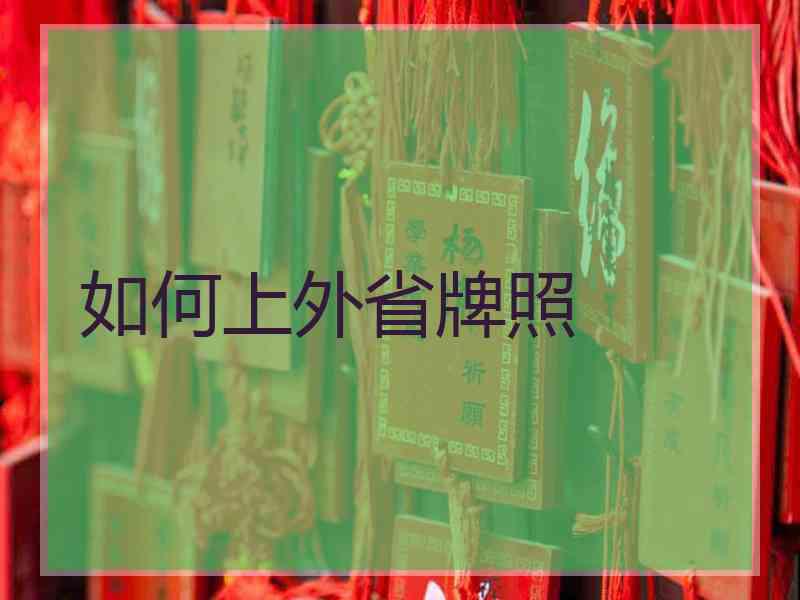 如何上外省牌照