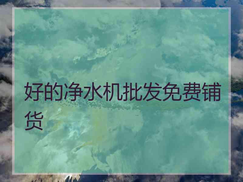 好的净水机批发免费铺货