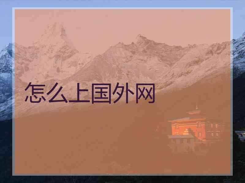 怎么上国外网
