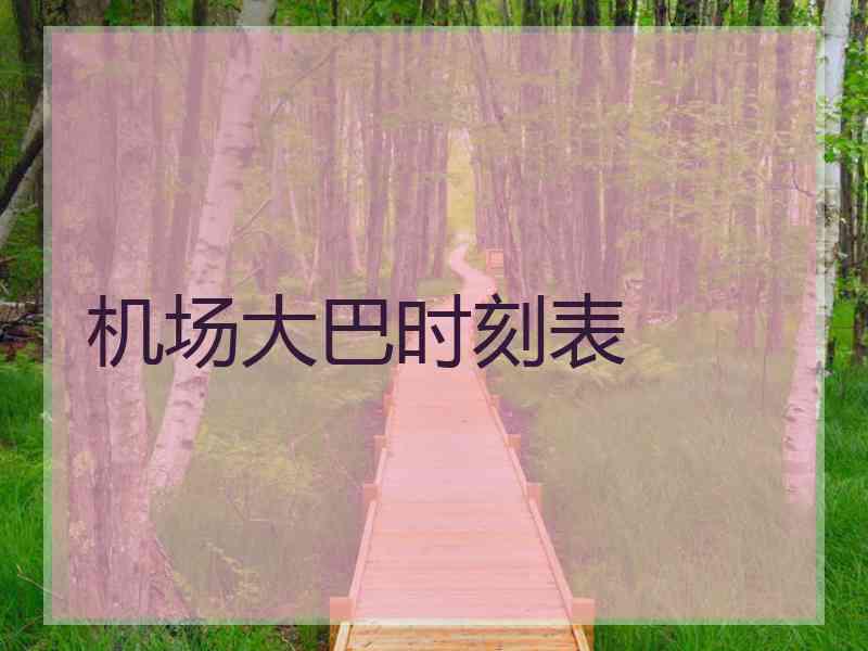 机场大巴时刻表