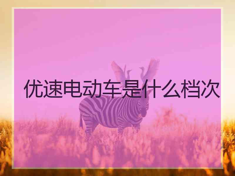 优速电动车是什么档次