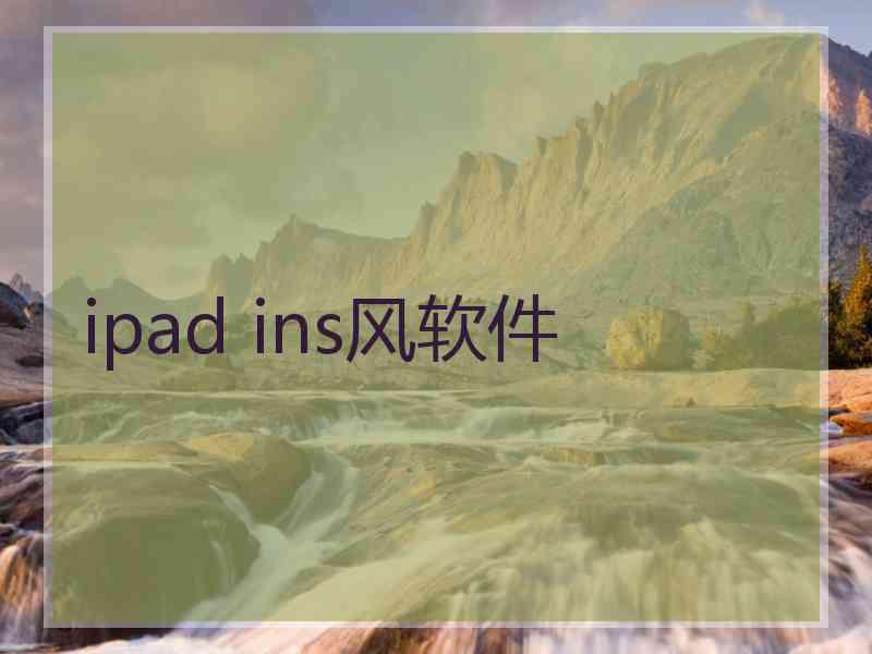 ipad ins风软件