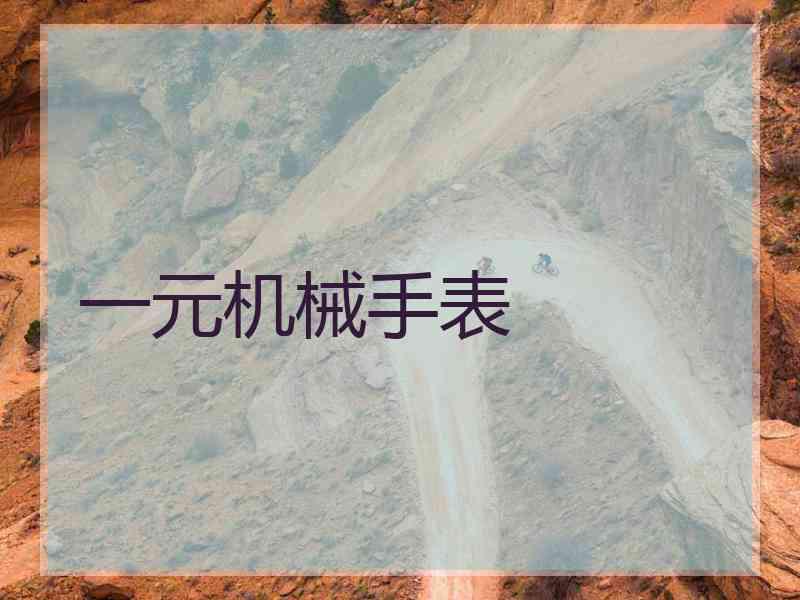一元机械手表