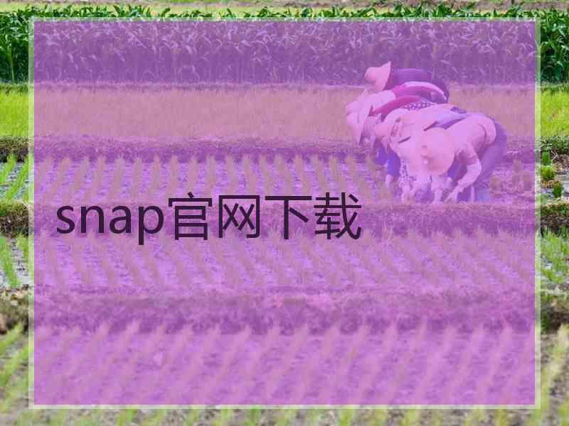 snap官网下载