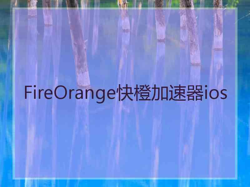 FireOrange快橙加速器ios
