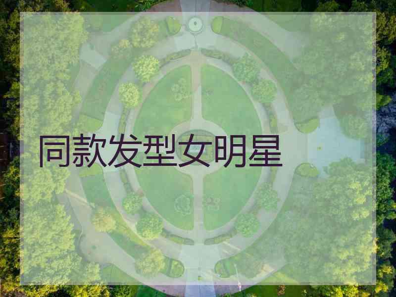 同款发型女明星
